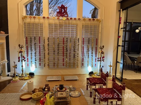 Ladoo and Lights event decor